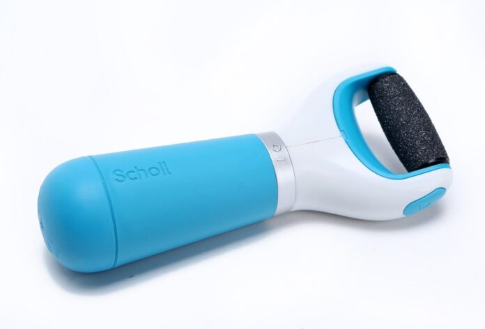Amope Pedi Perfect Electronic Dry Foot File (Blue) Value Set with 3 Roller Heads