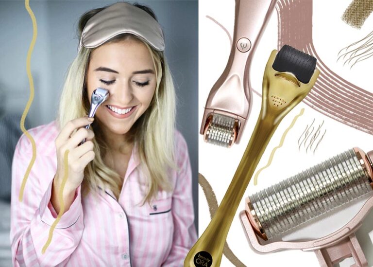 Beauty ORA Facial Microneedle Roller System – Aqua Head with White Handle 0.25mm