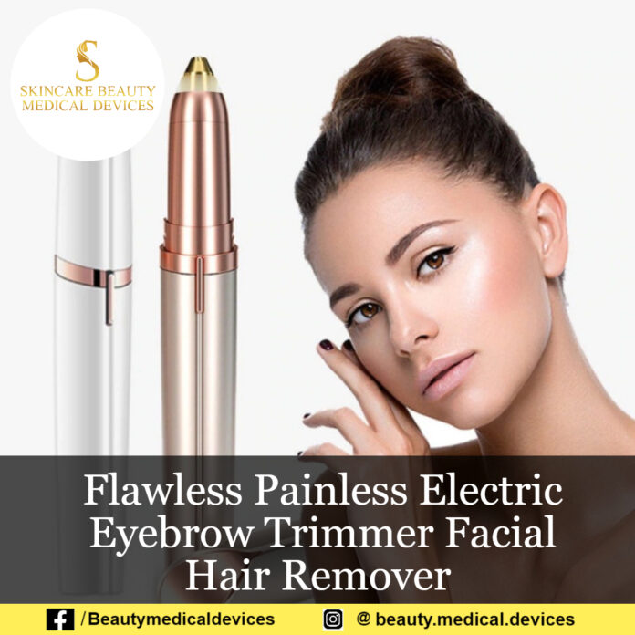 Flawless Painless Electric Eyebrow Trimmer Facial Hair Remover